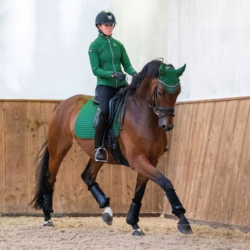 LeMieux Dressage Suede underlag - hunter green