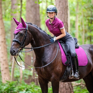 LeMieux Dressage Suede underlag - plum