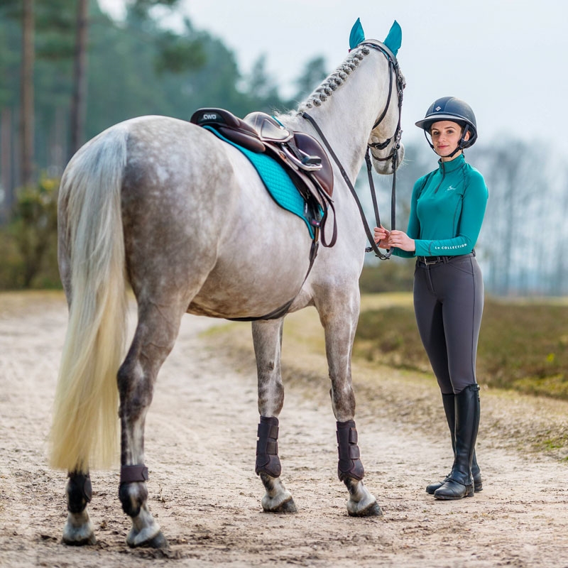 LeMieux Jumping Suede underlag - peacock green