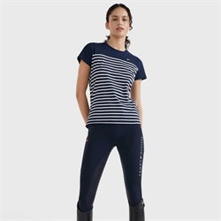 Se Tommy Hilfiger Partial ribbed stribet t-shirt på rytter