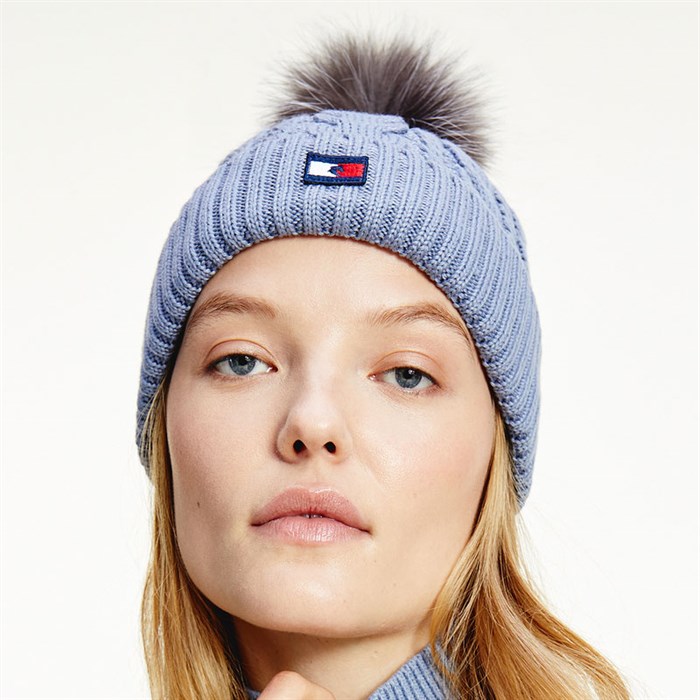 Tommy Hilfiger hue "Women Beanie" - moonstone forfra