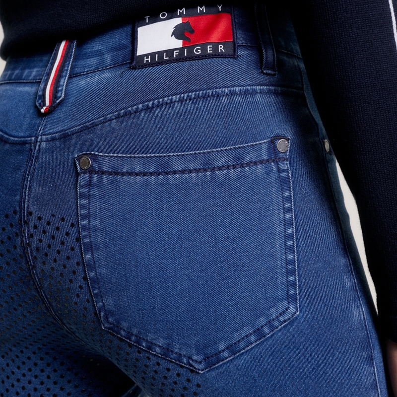 Baglomme på Denim ridebukser fra Tommy Hilfiger