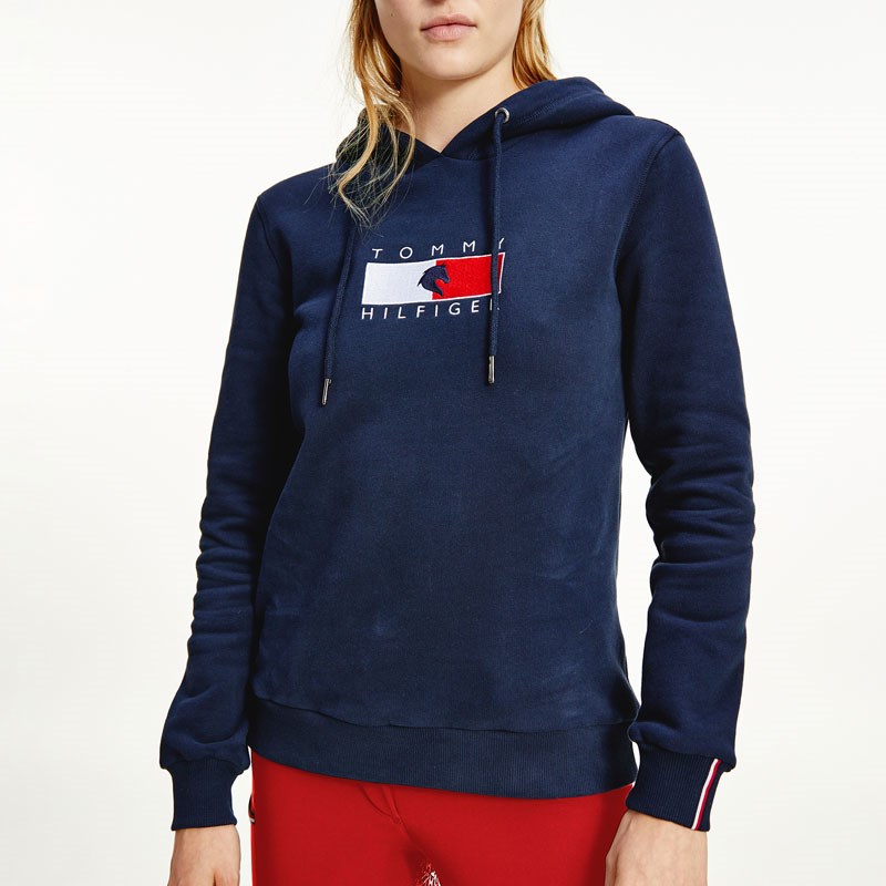 Tommy Hilfiger Statement Hoodie Navy her✓