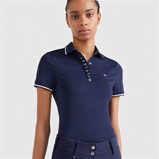 Tommy Hilfiger polo ridebluse navy forfra