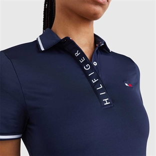 Tommy Hilfiger polo ridebluse tæt på navy