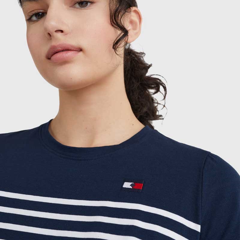 Tommy Hilfiger stribet t-Shirt - Desert Sky | HER ✓