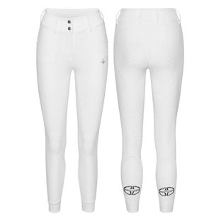 Trolle Projects ridebukser "New Star Cut High Waist Breeches Full Grip" - hvid