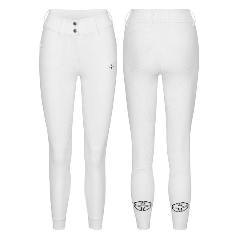 Trolle Projects ridebukser "New Star Cut High Waist Breeches Full Grip" - hvid