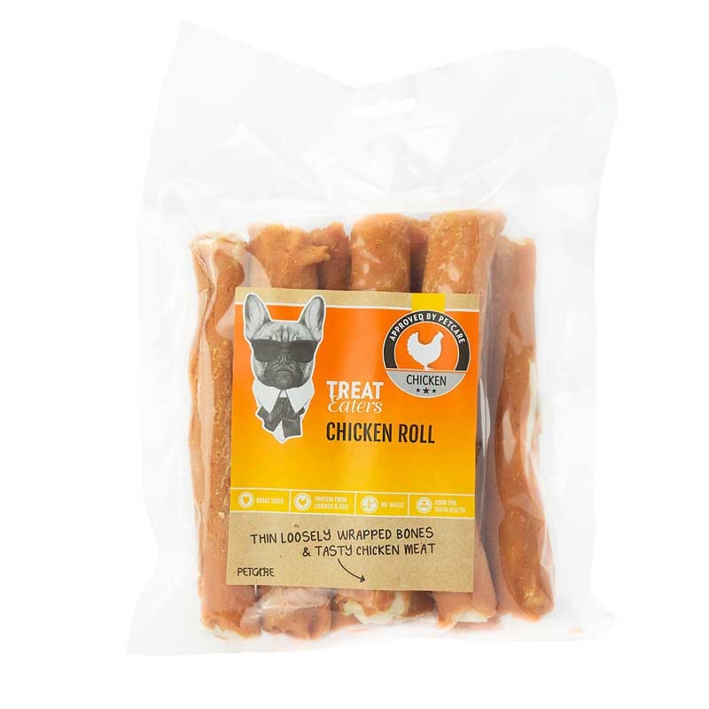 TreatEaters Chicken (kylling) Rolls i pose 17x3cm 8stk. i pose
