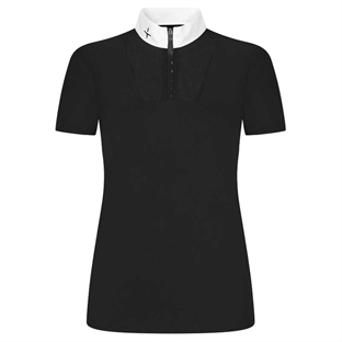 Trolle stævnebluse "Center Line Mesh Competition Polo" - sort