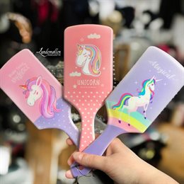 Unicorn hårbørste med regnbue