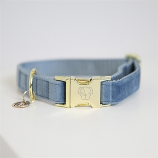 Kentucky hundehalsbånd "Velvet" - light blue