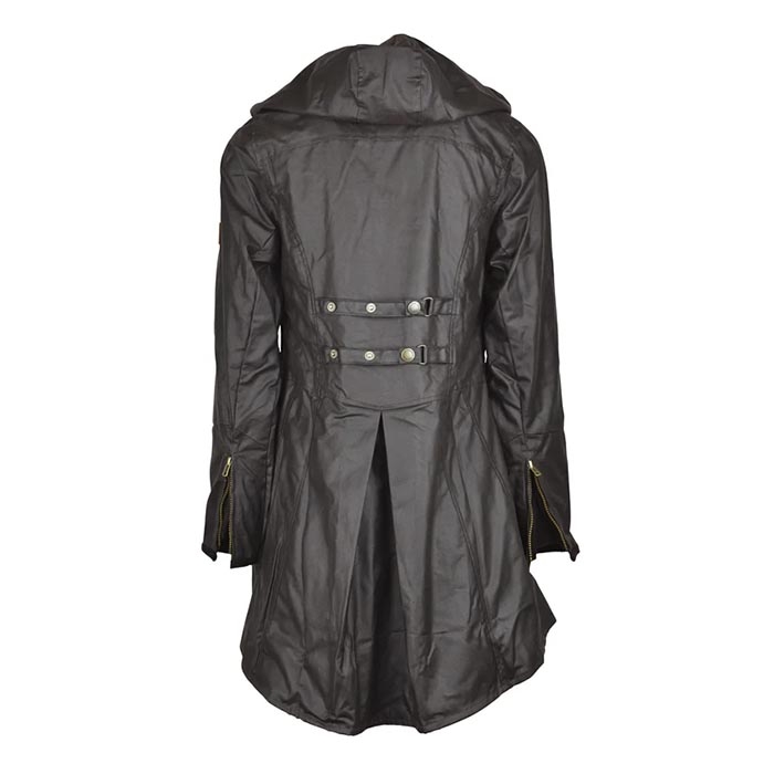 Oxford Blue Olivia Oilskinjakke back