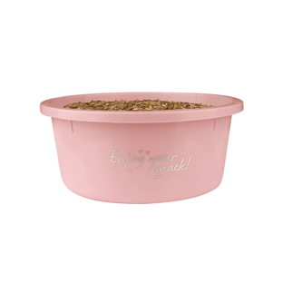 Foderspand med låg, 2 liter - linnea pink